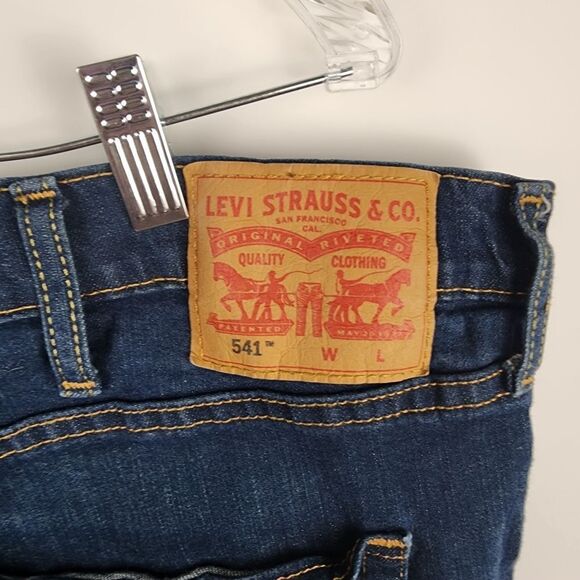 LEVIS 48X29 ATHLETIC TAPER FIT 541 DENIM JEANS TAPERED MEDIUM WASH MENS CASUAL - Picture 5 of 7